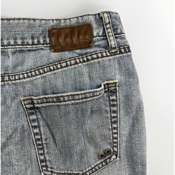 90s Converse Distressed Denim Mini Skirt – Size 30, Raw Hem, Zipper Pockets - Picture 6 of 8